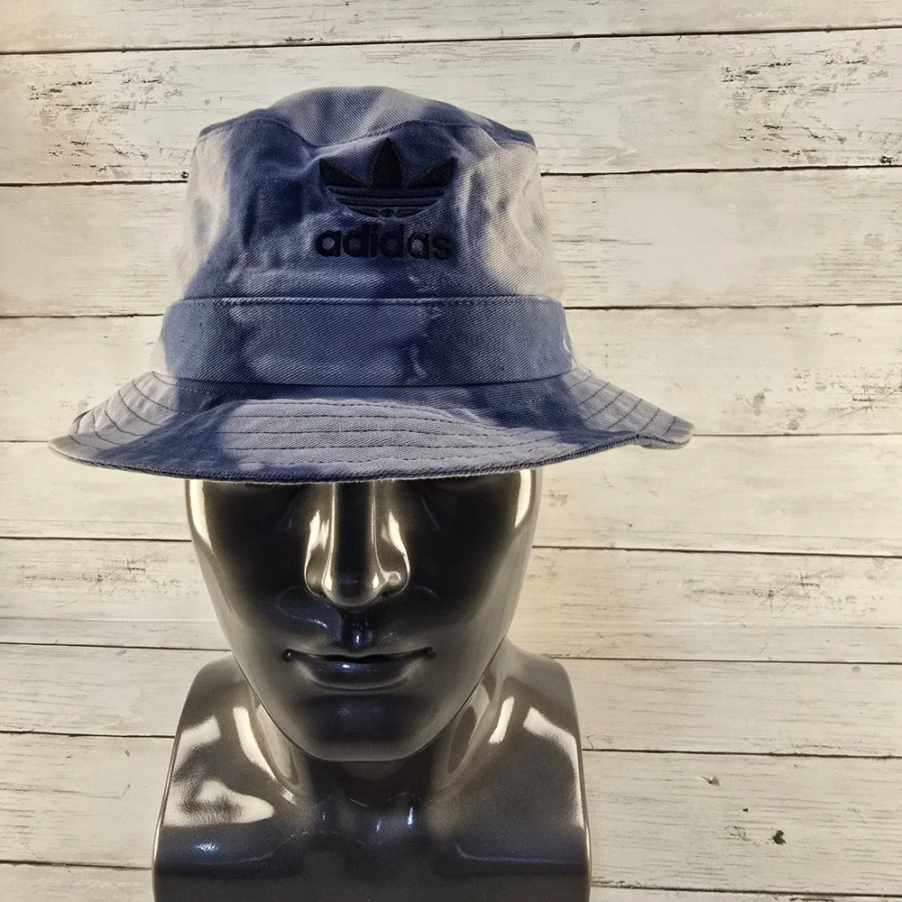 Adidas Originals Tie Dye Bucket Hat Blue White Trefoil Logo OSFA RN90288
